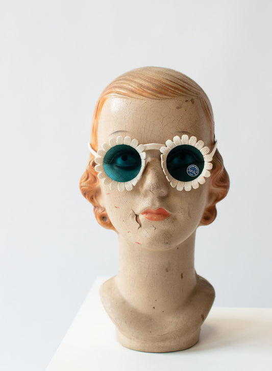 1940s Daisy Sunglasses | Blue Lenses