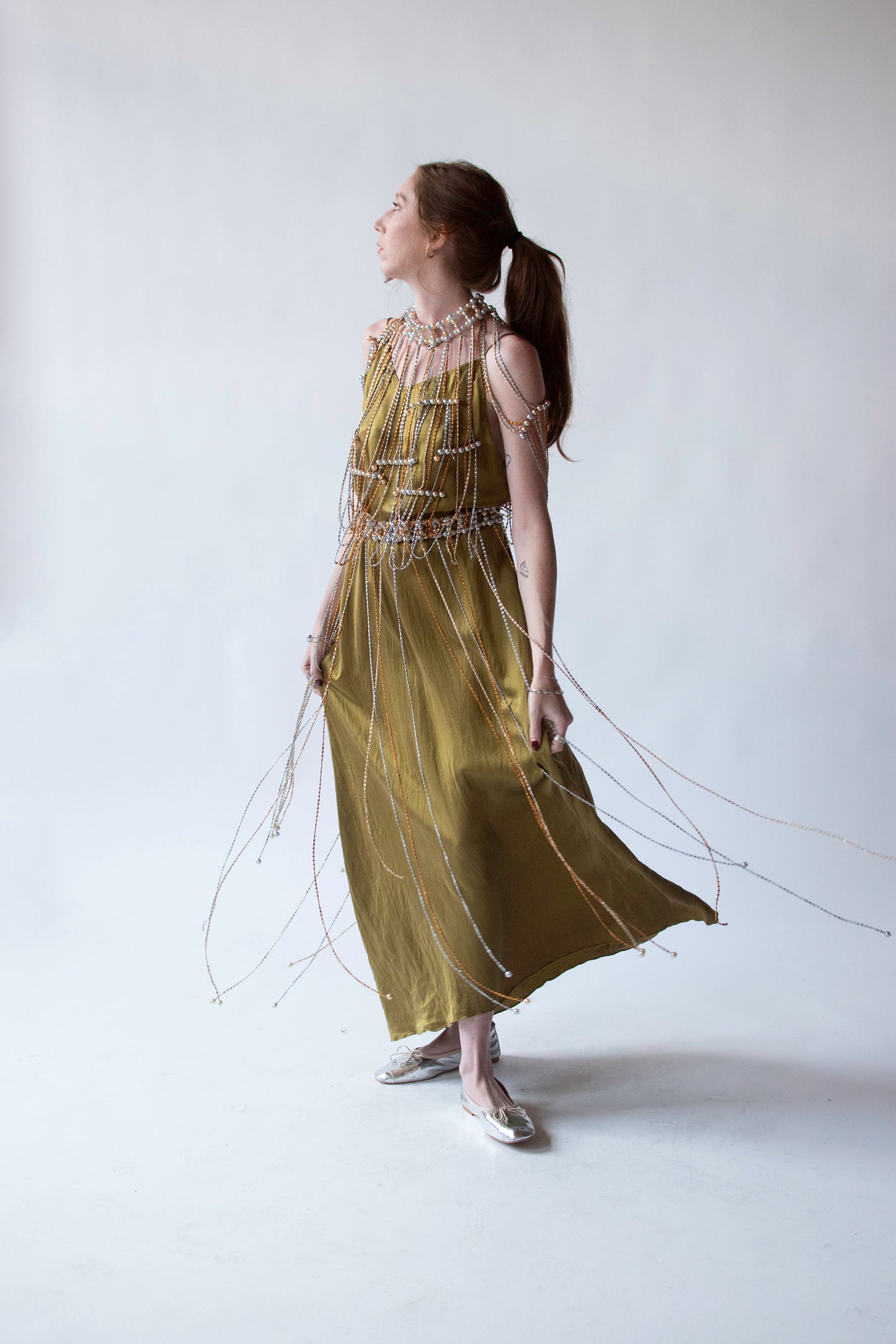 1970s Pearl & Chain Top | Loris Azzaro