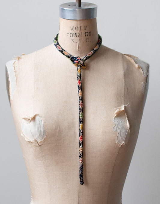 Bead Crochet Snake | Oil Slick Multi Color Diamond