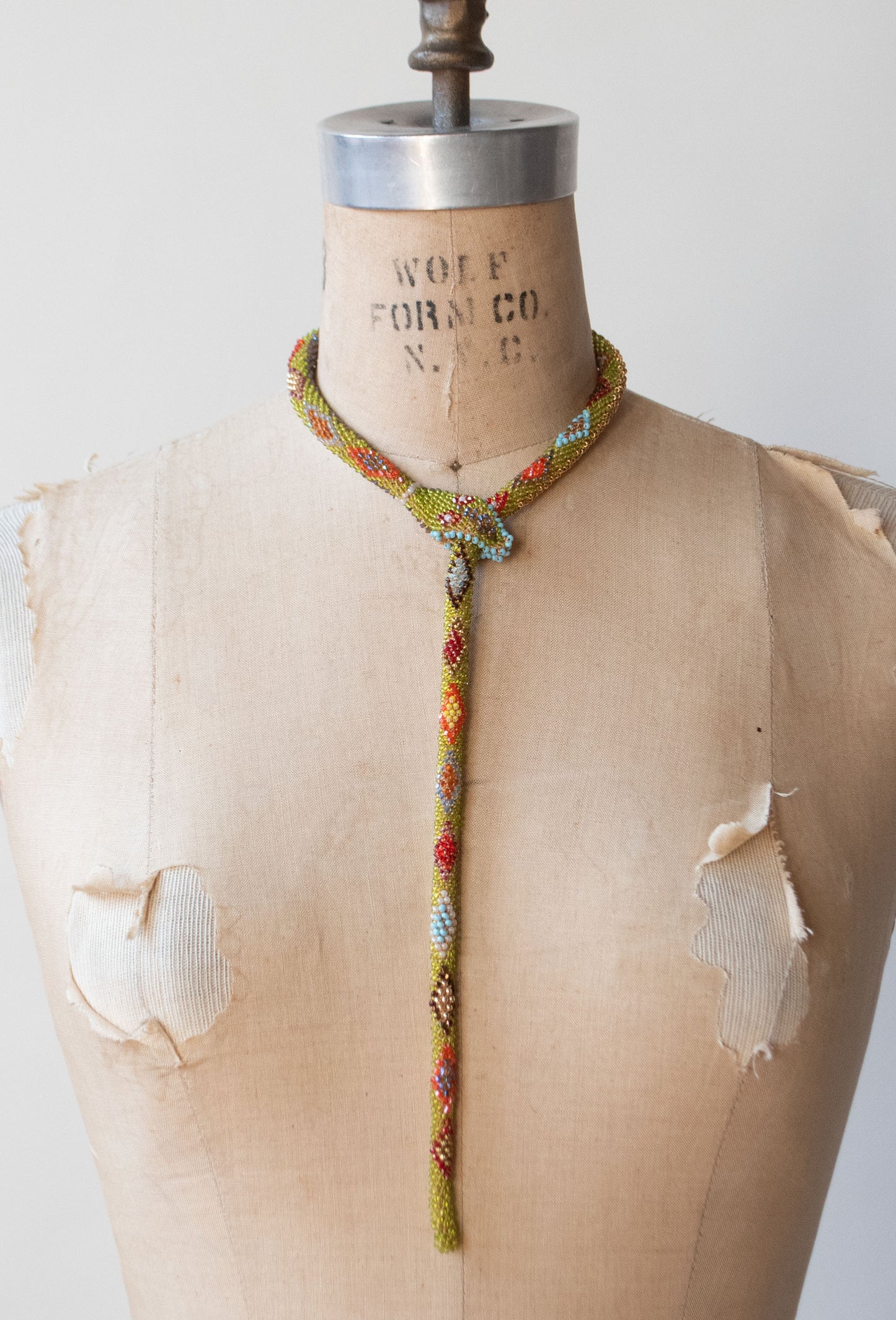 Bead Crochet Snake | Chartreuse