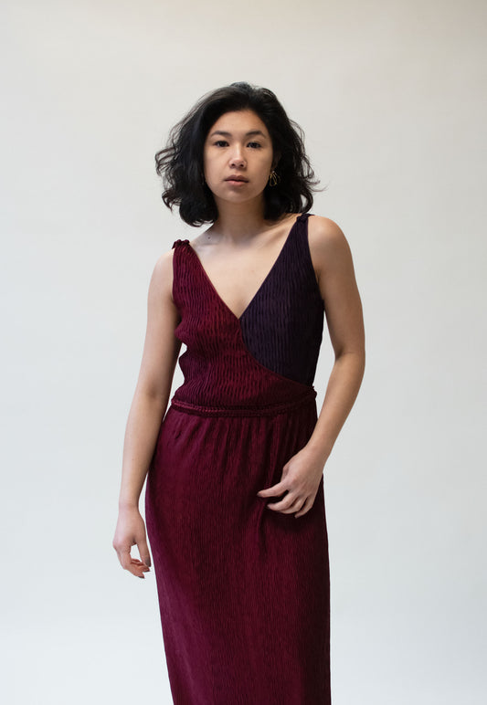 Color Block Plisse Dress | Mary McFadden