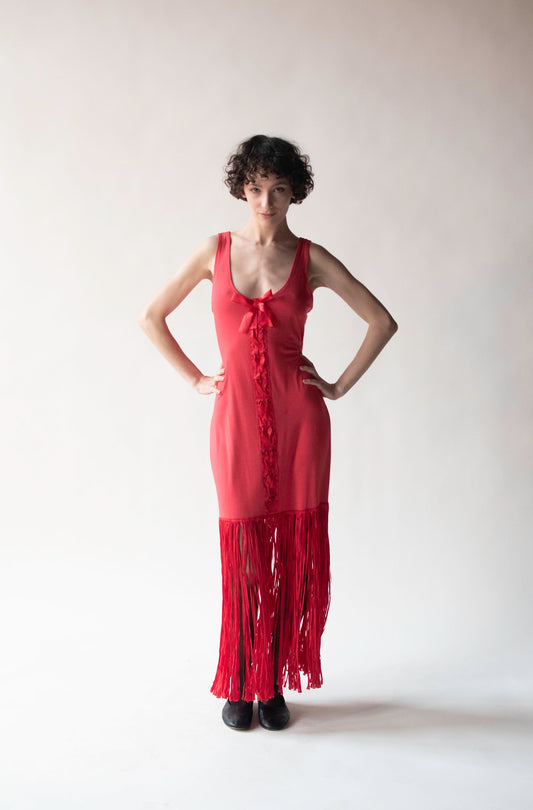 Red Dress w/ Fringe | Ritmo di Perla