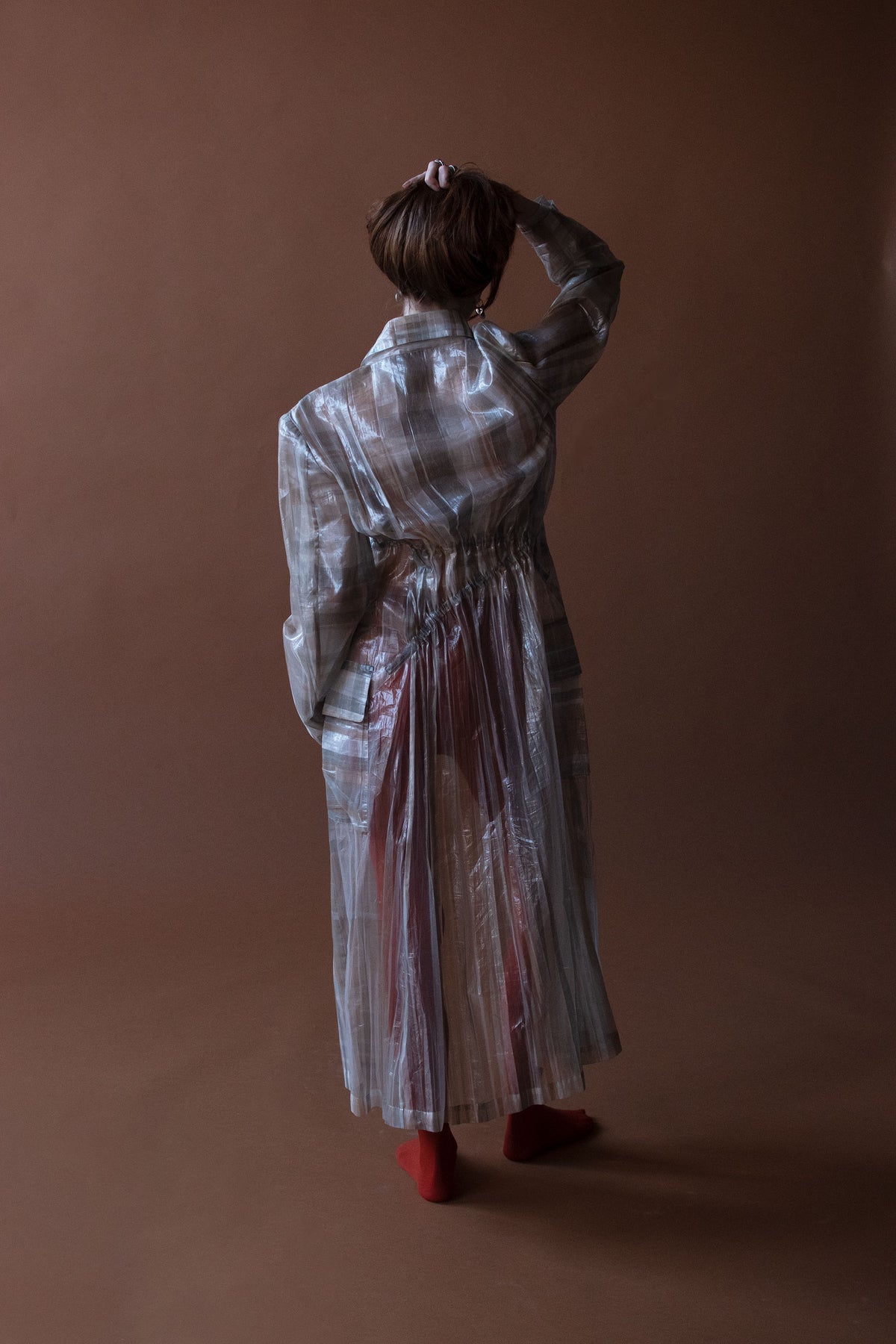 Metallic Plaid Jacket | Issey Miyake