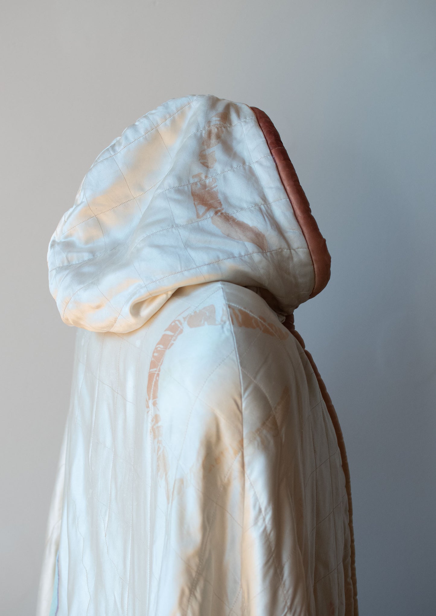 1970s Art-To-Wear Quilted Cape