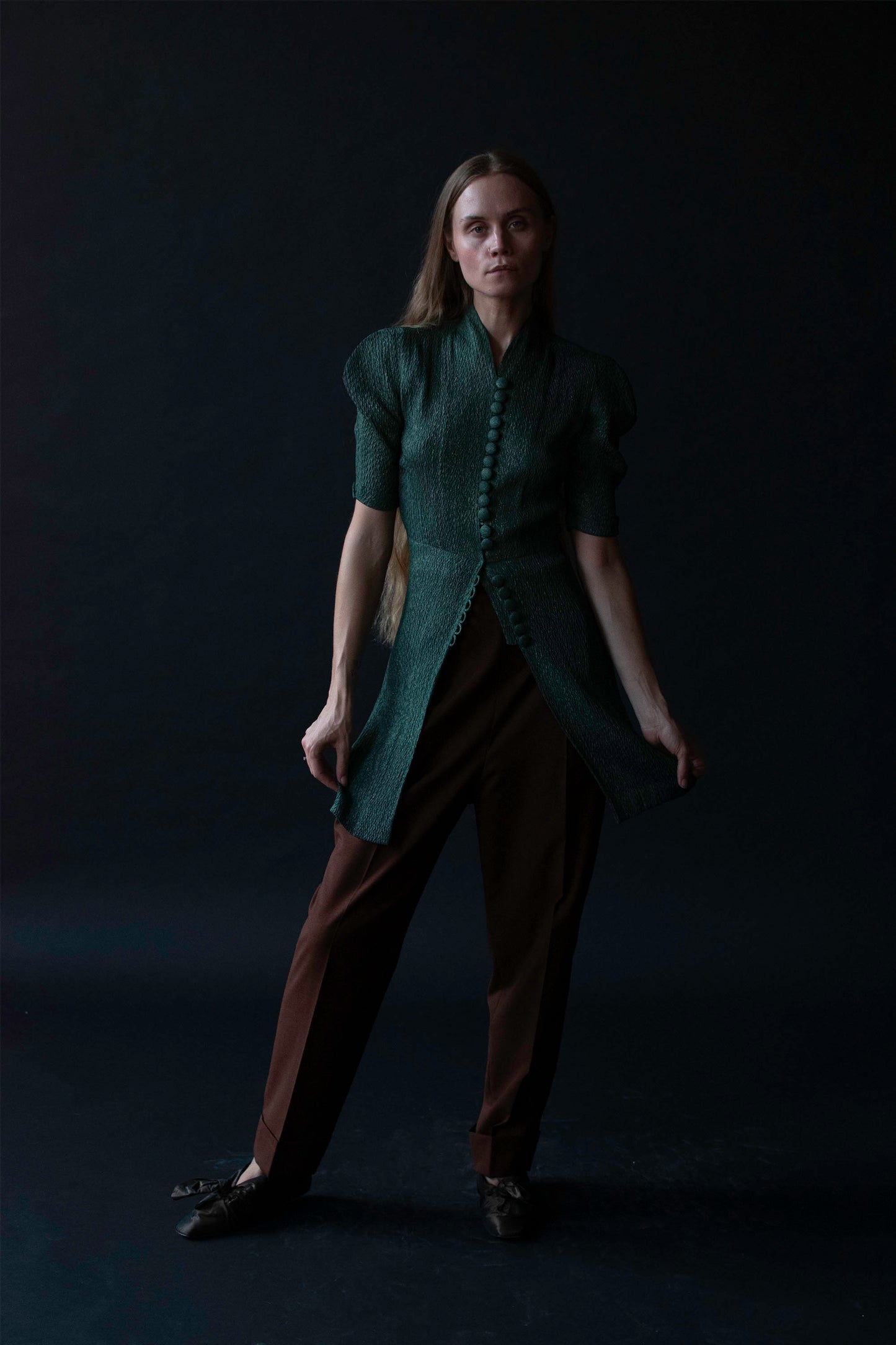1930s Green Lamé Blouse | FOGA