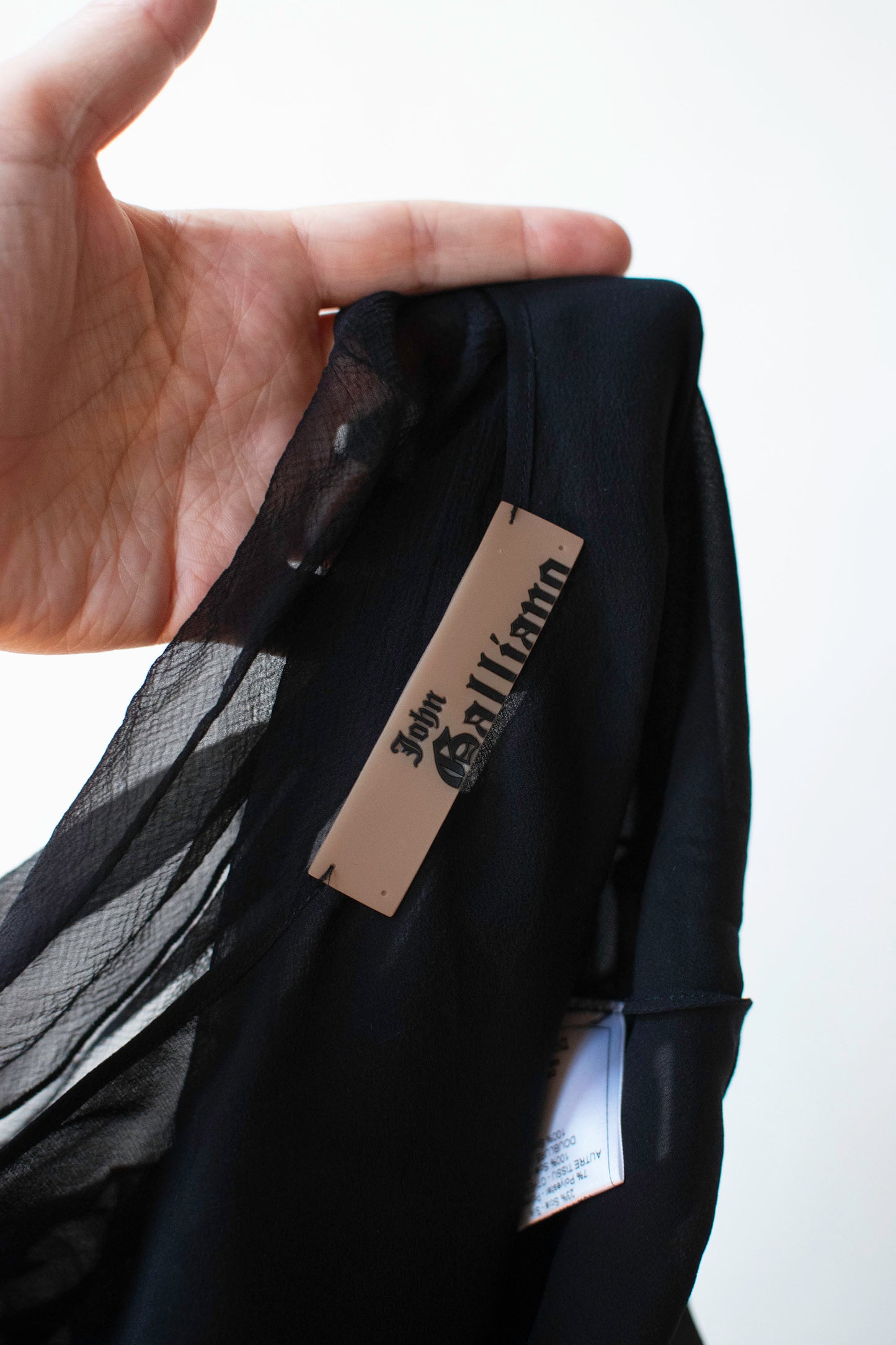 Black Chiffon Dress | John Galliano