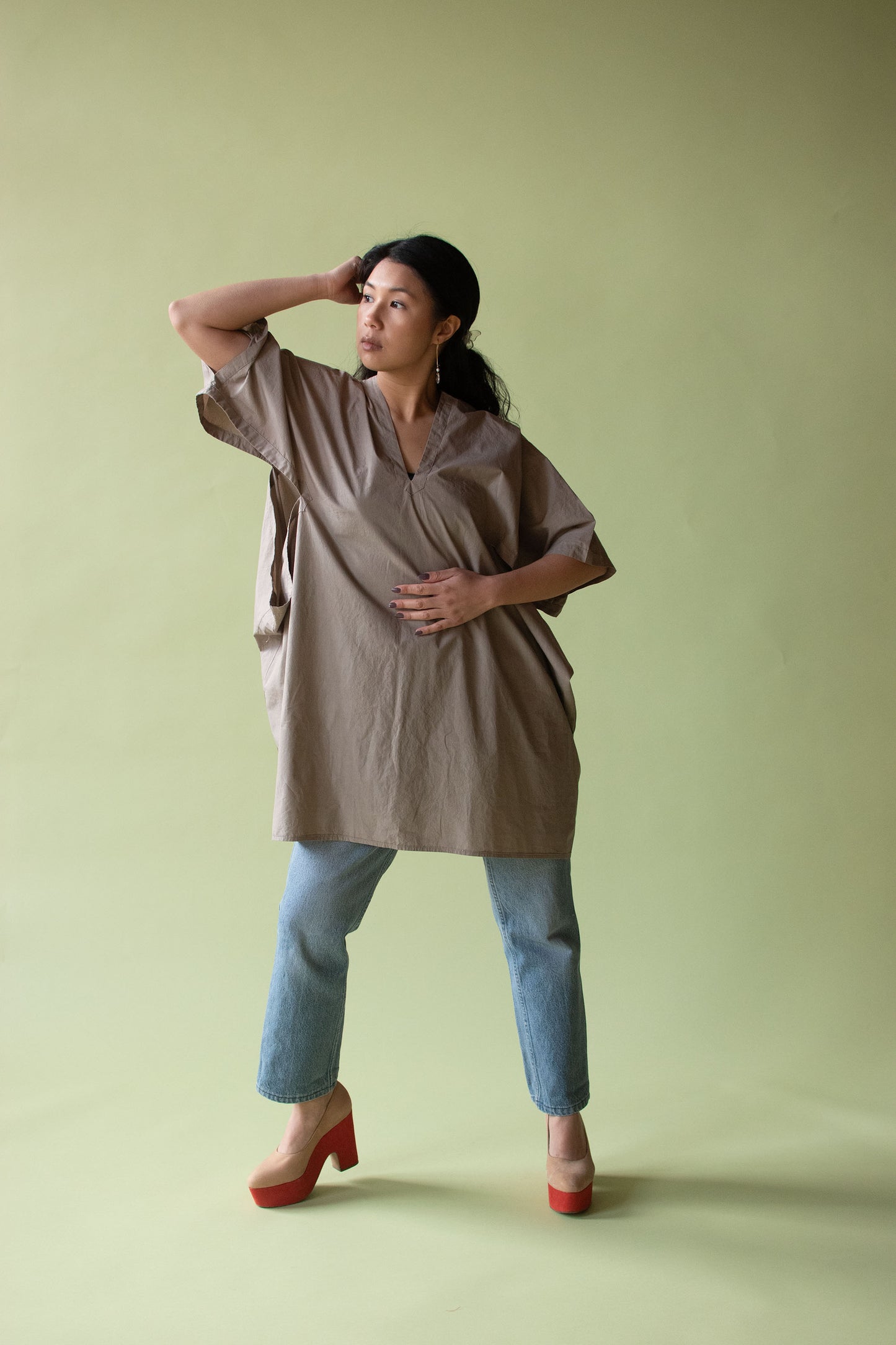 Beige Cut Out Tunic
