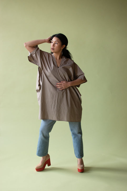 Beige Cut Out Tunic