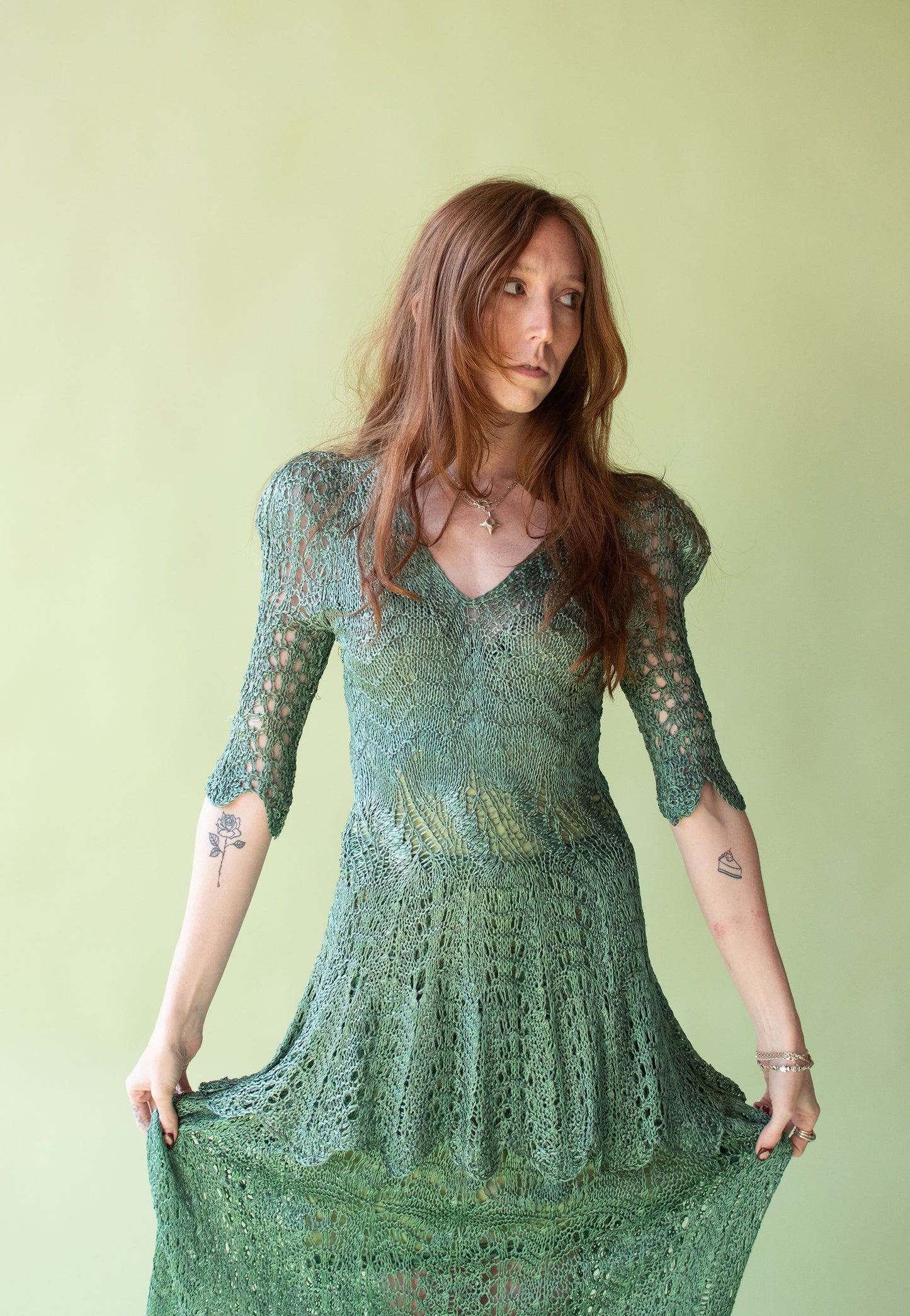 1980s Silk Knit Dress Set | Lotte Gabole