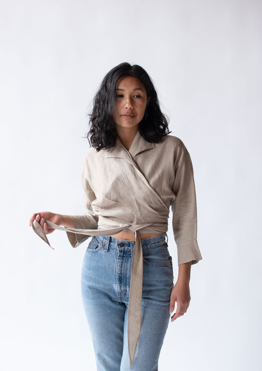 Linen Wrap Top | Katharine Hamnett