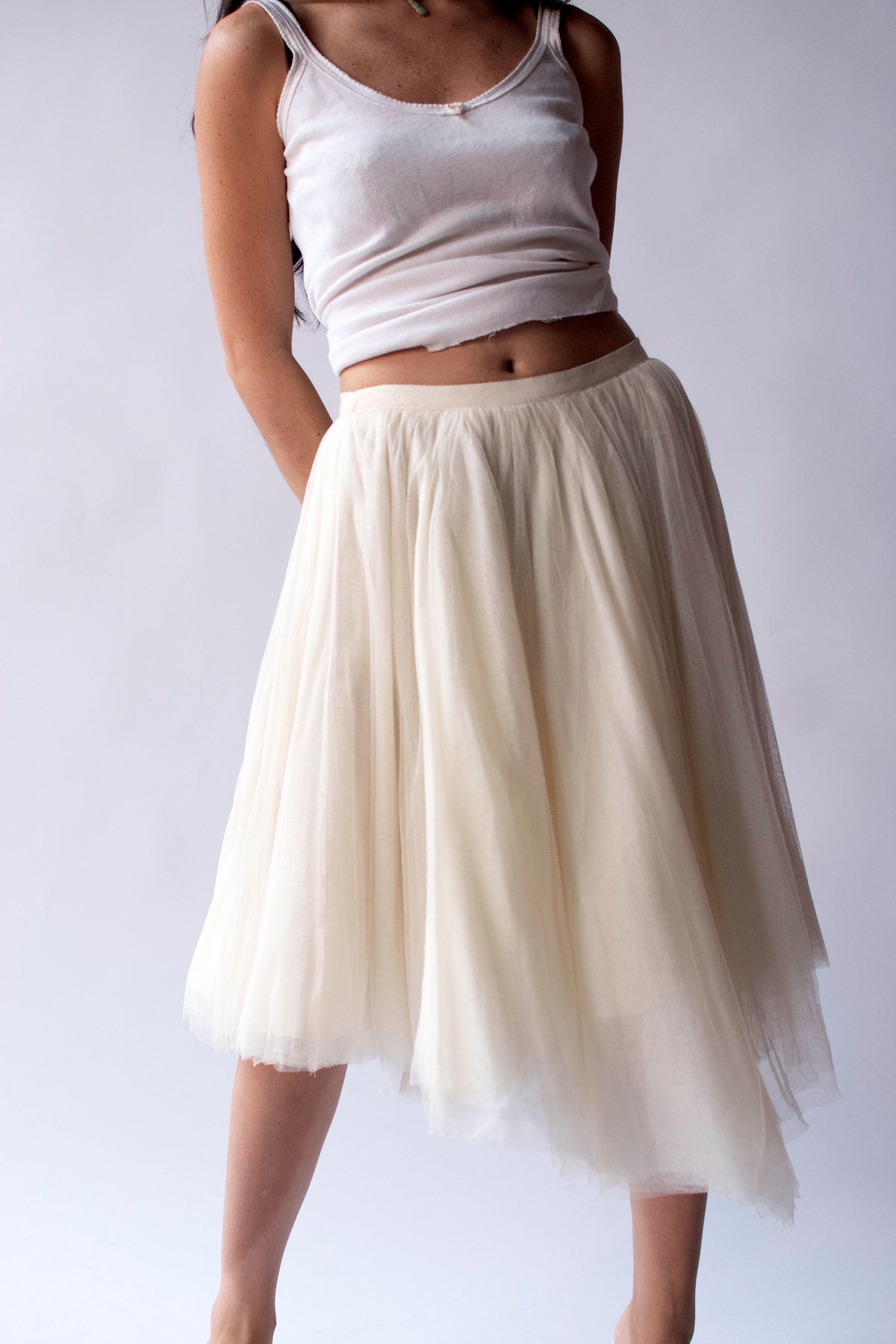 Cream Tulle Skirt | Moschino