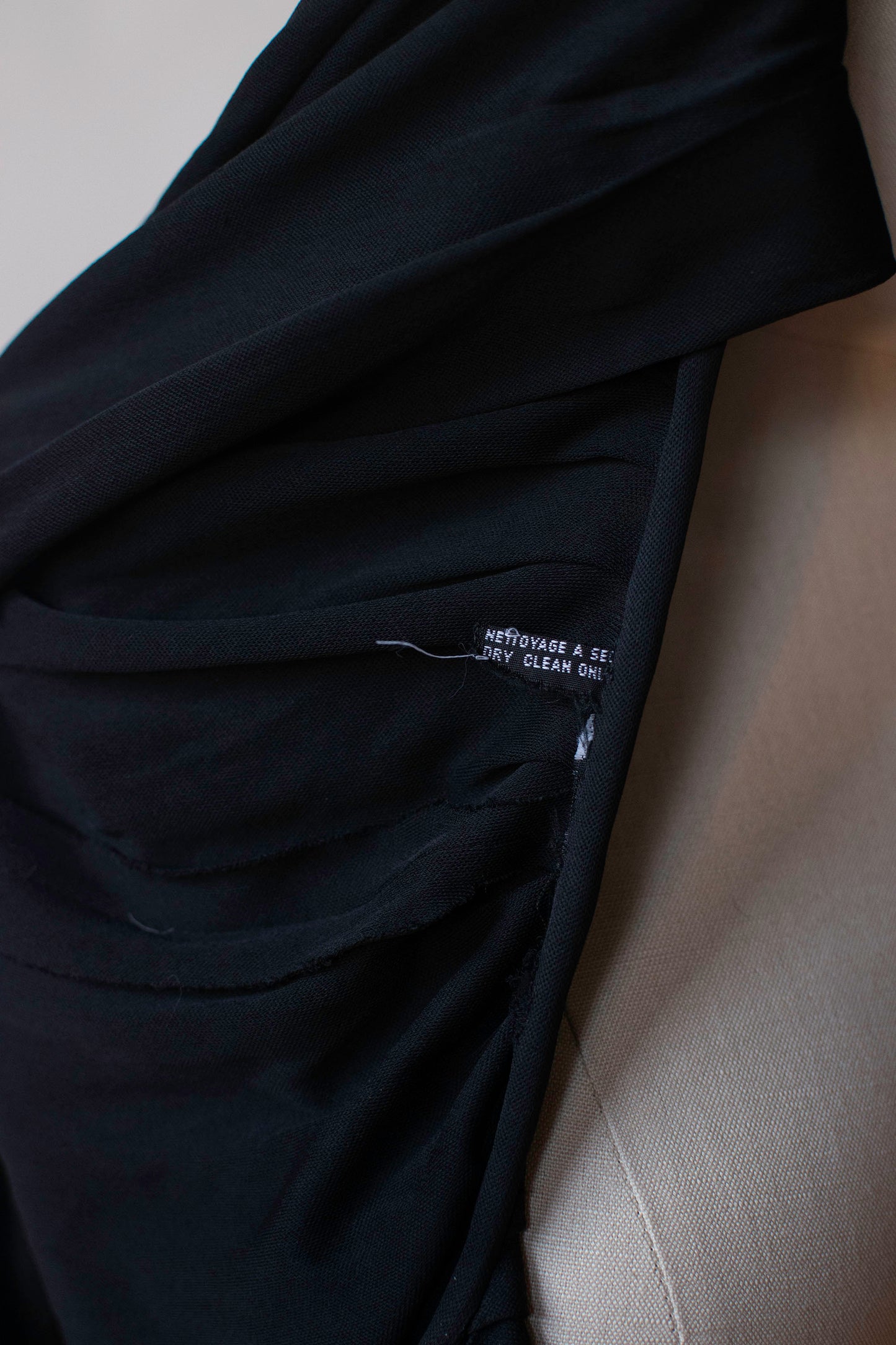 Draped Black Dress | Norma Kamali