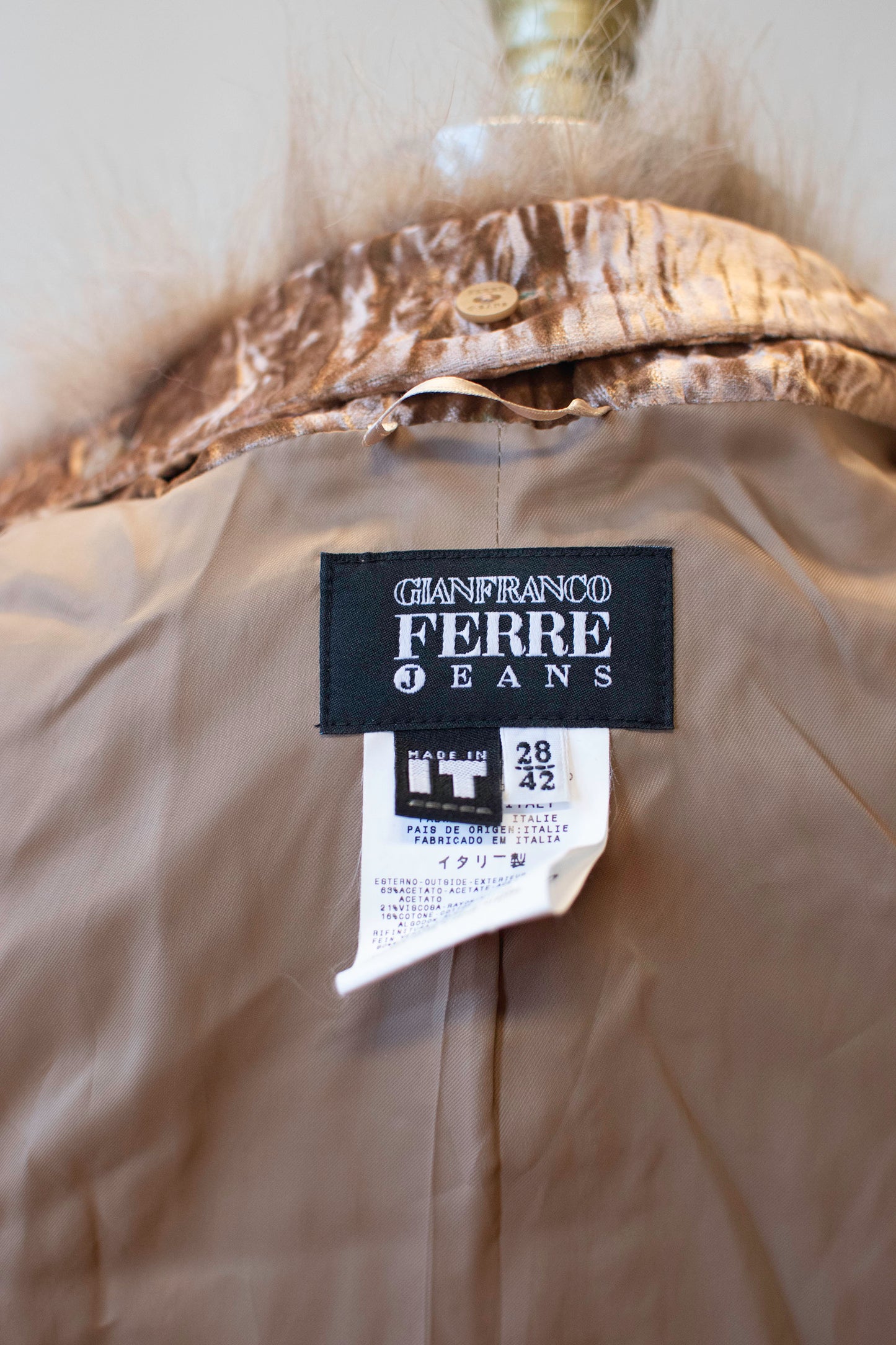 Crushed Velvet Jacket | Gianfranco Ferre Jeans.
