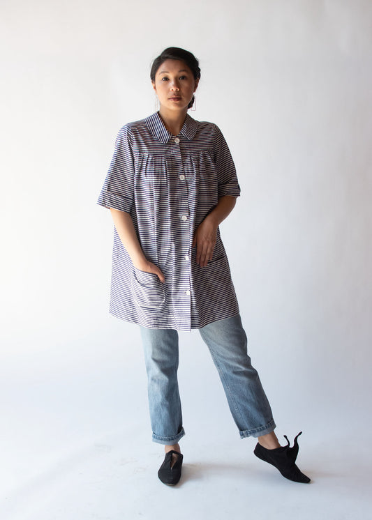 1950s Striped Smock