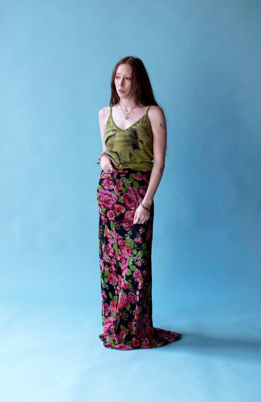 Bias Cut Floral Print Skirt | Anna Molinari