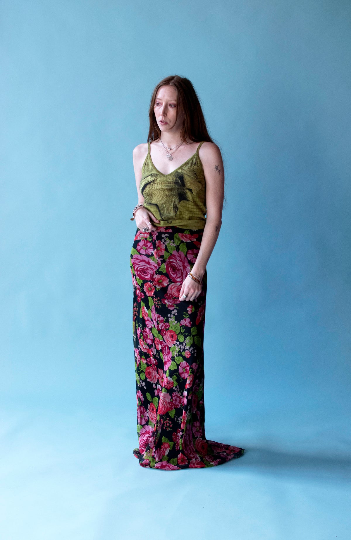 Bias Cut Floral Print Skirt | Anna Molinari