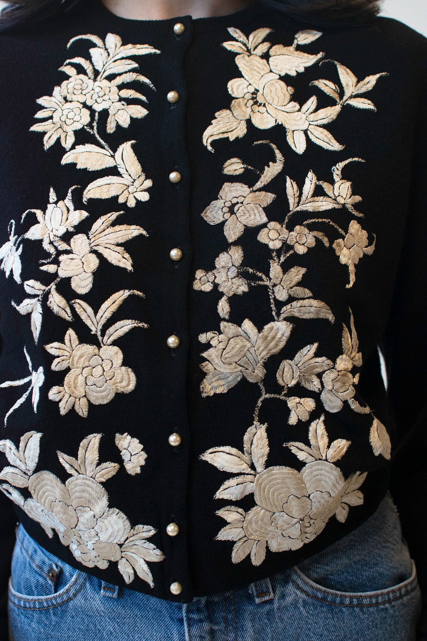 1950s Embroidered Cashmere Cardigan | Helen Bond Carruthers