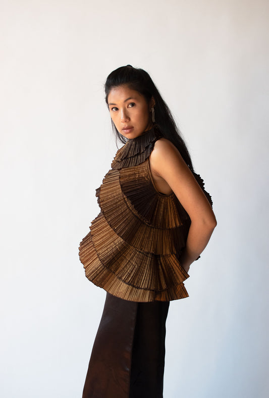 Pleated Silk Top | Krizia