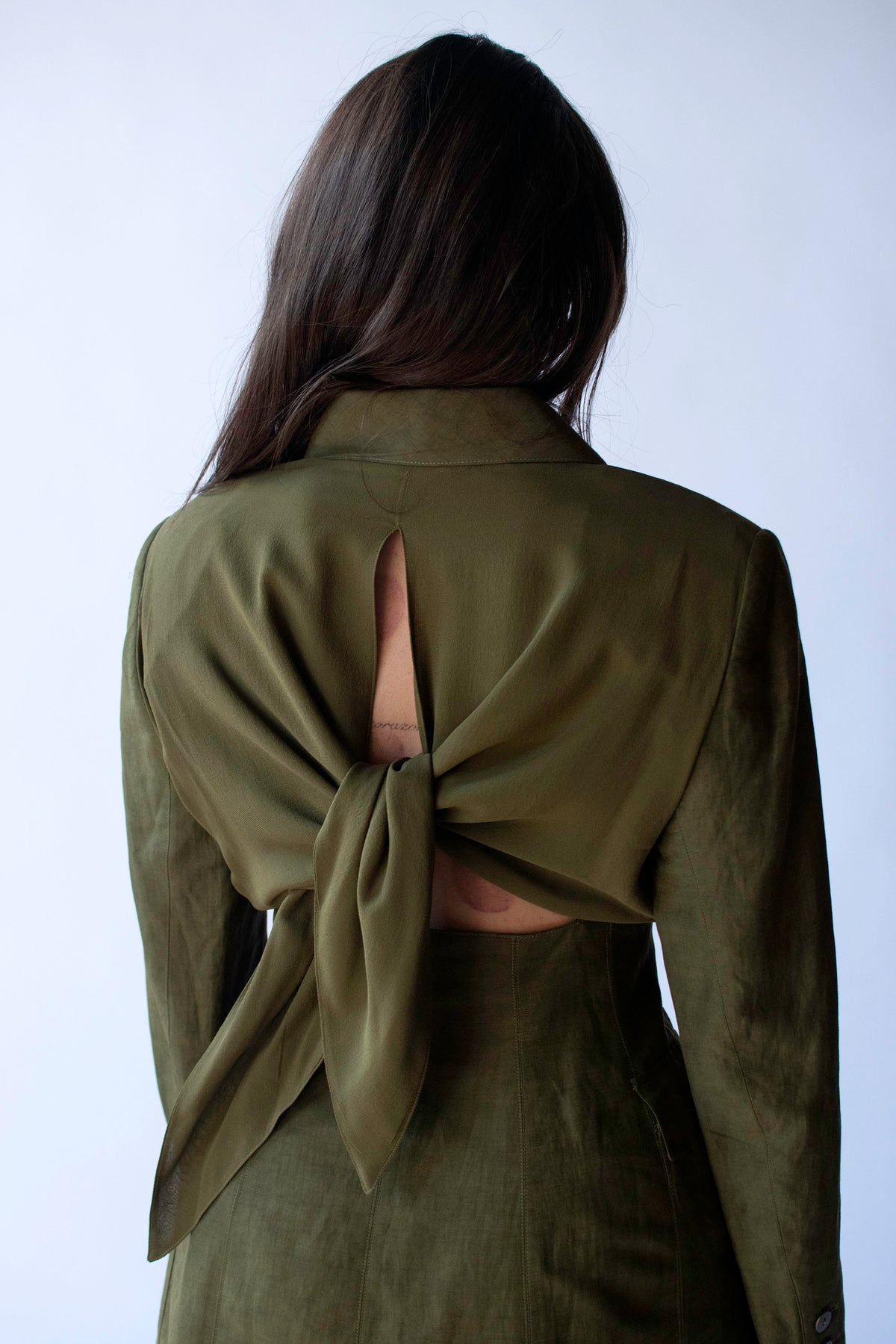 Olive Shorts Suit | Claude Montana