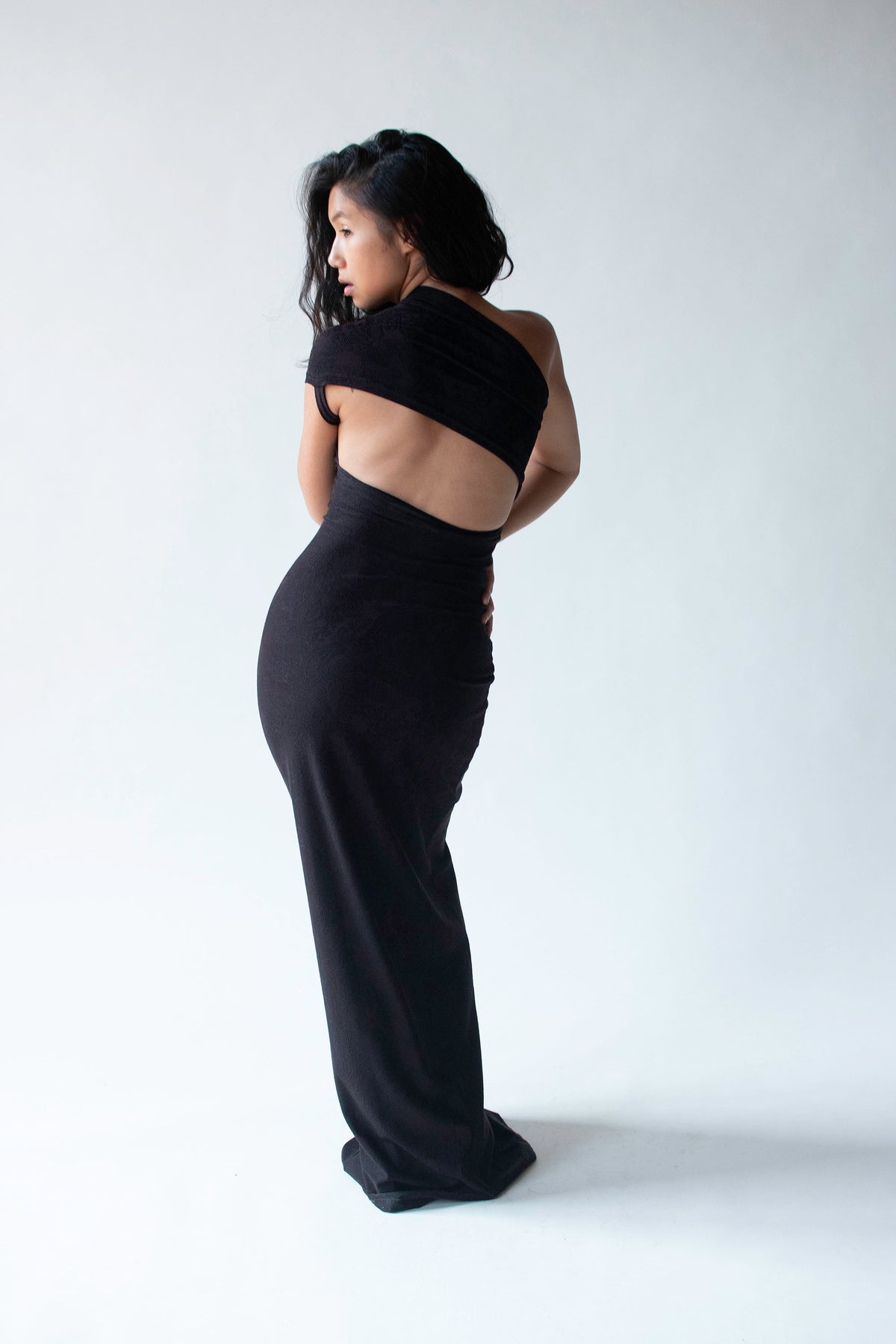 1990s One Shoulder Dress