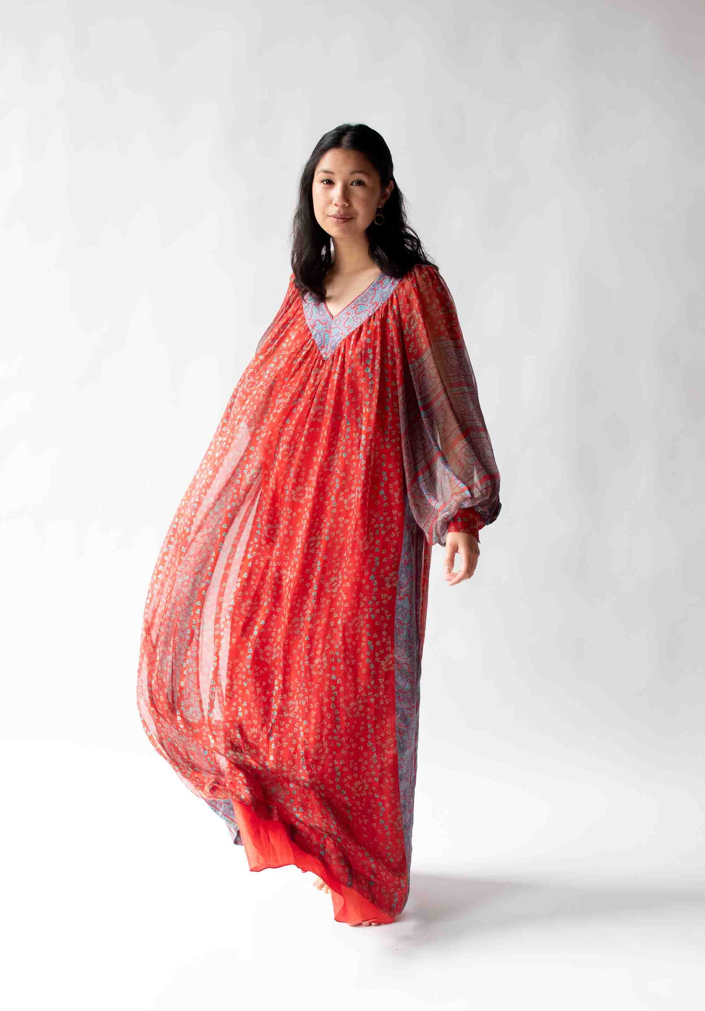 1970s Silk Dress | Raksha of Hindimp London