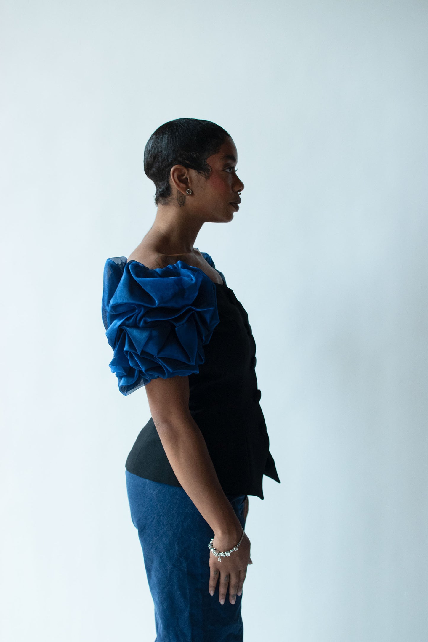 1980s Puff Sleeve Top | A.J Bari