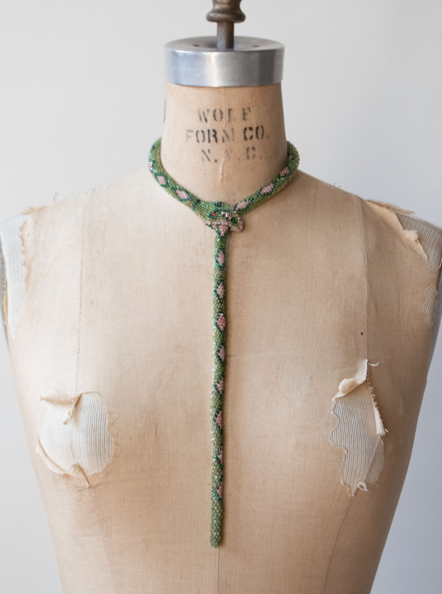 Bead Crochet Snake | Green