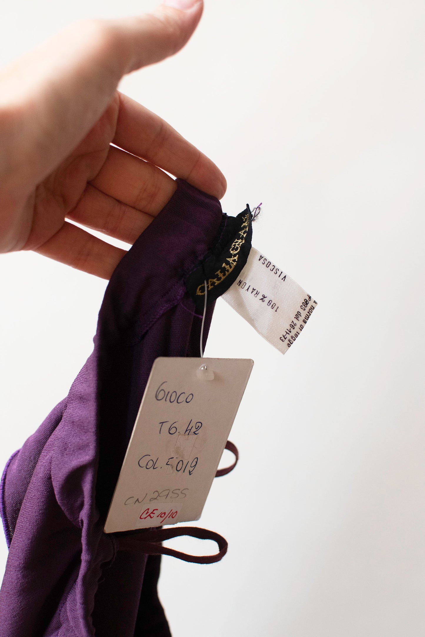 Plum Jersey Column Gown | Gianni Versace for Callaghan