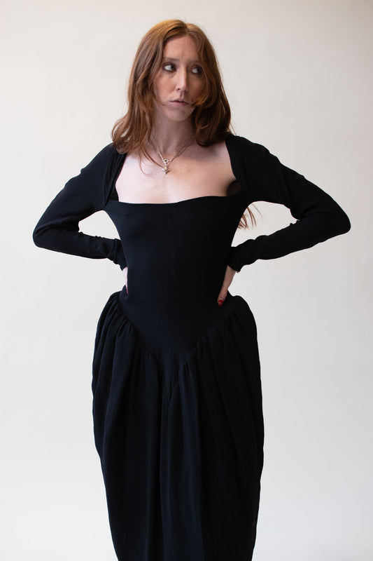 Black Silk Dress | Romeo Gigli SS 1987