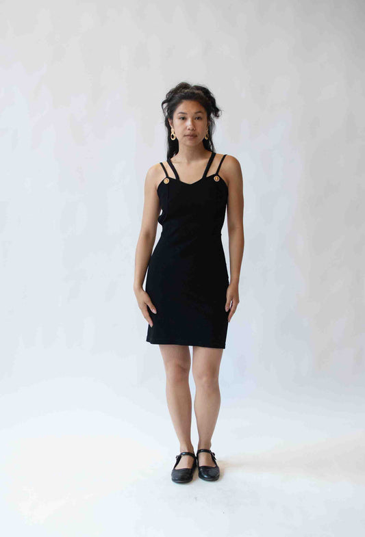 1990s Black Mini Dress | Andrea Isabella