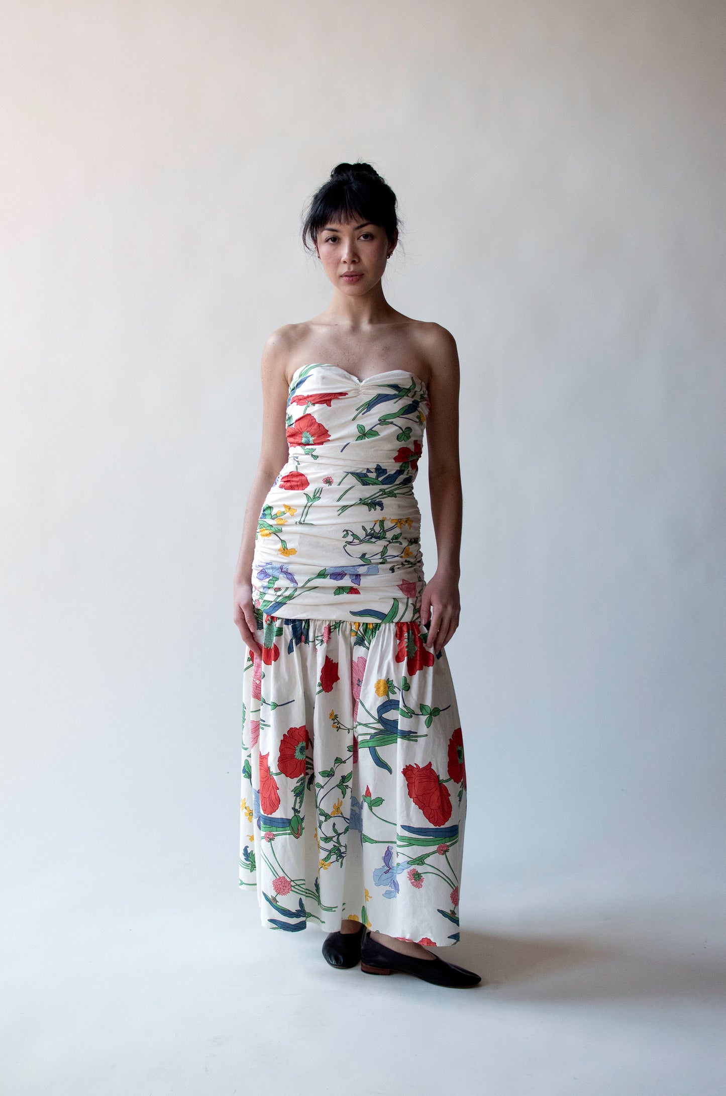 1980s Floral Print Dress | Jan + Christina Barboglio