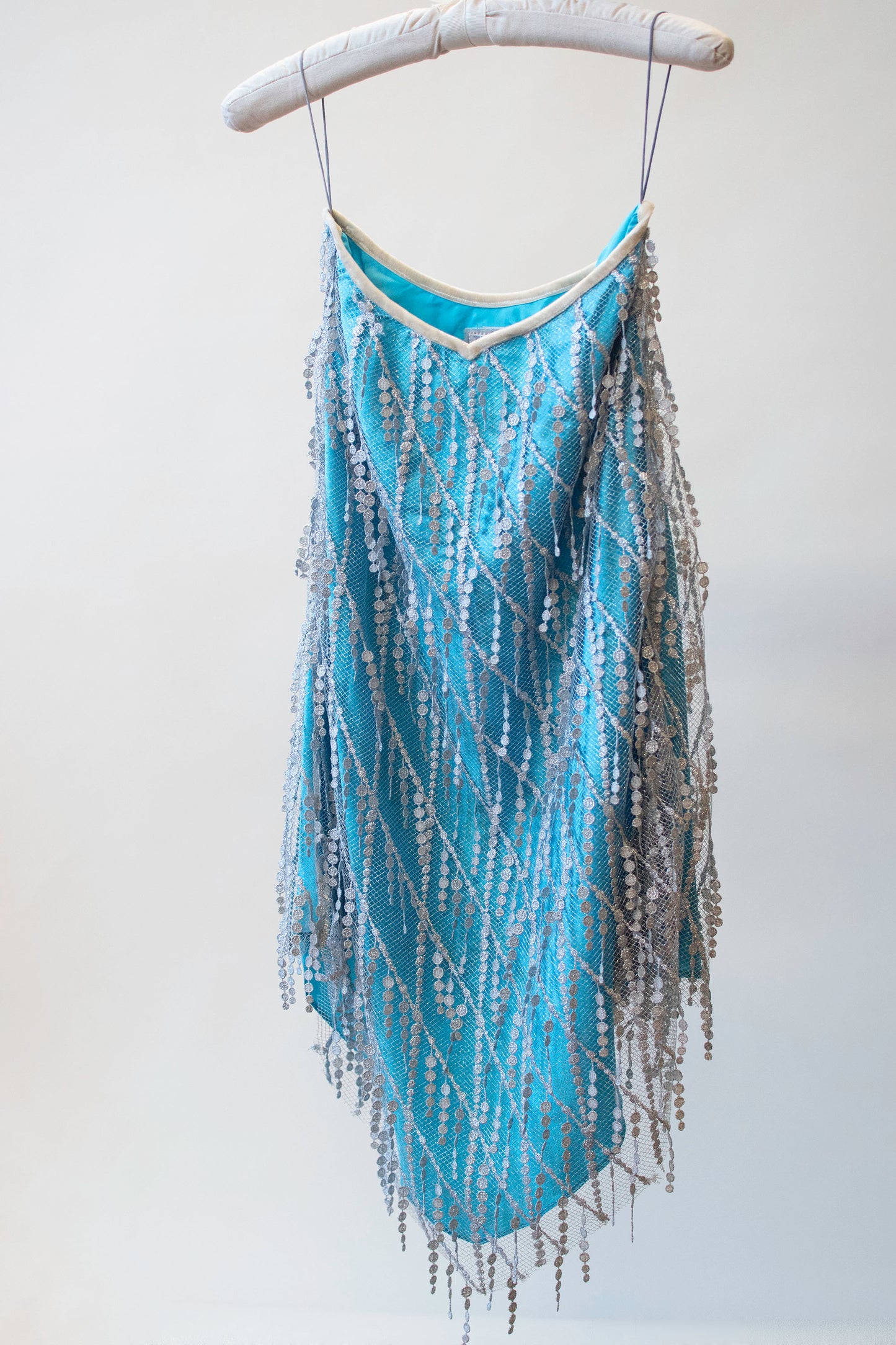 Blue Silk Skirt with Silver Overlay | Voyage Invest in the Original