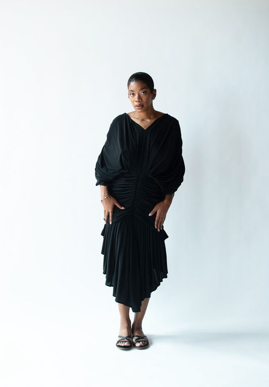 1980s Draped Dress | Norma Kamali