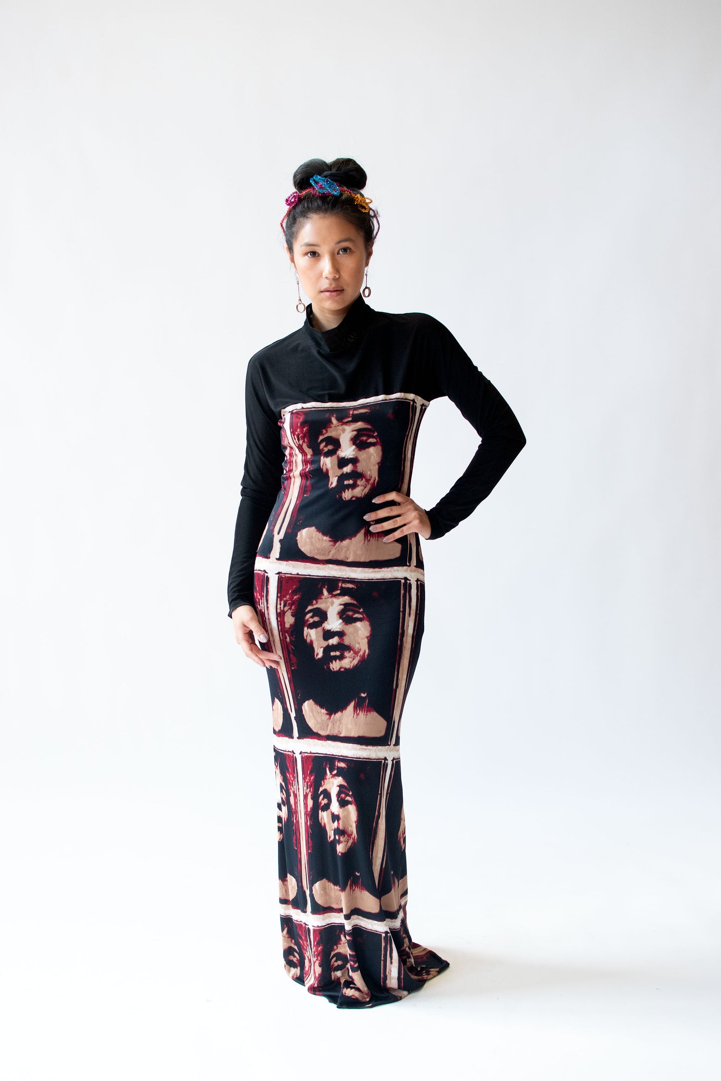1990s Portrait Print Dress | Jean Paul Gaultier