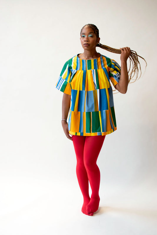 Hyppyraita print Tunic | Marimekko 1973