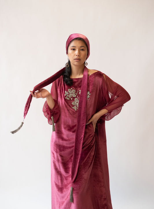 1920s Panne Velvet Dress