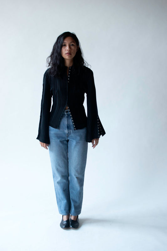 Plisse Snap Shirt | Lezley George