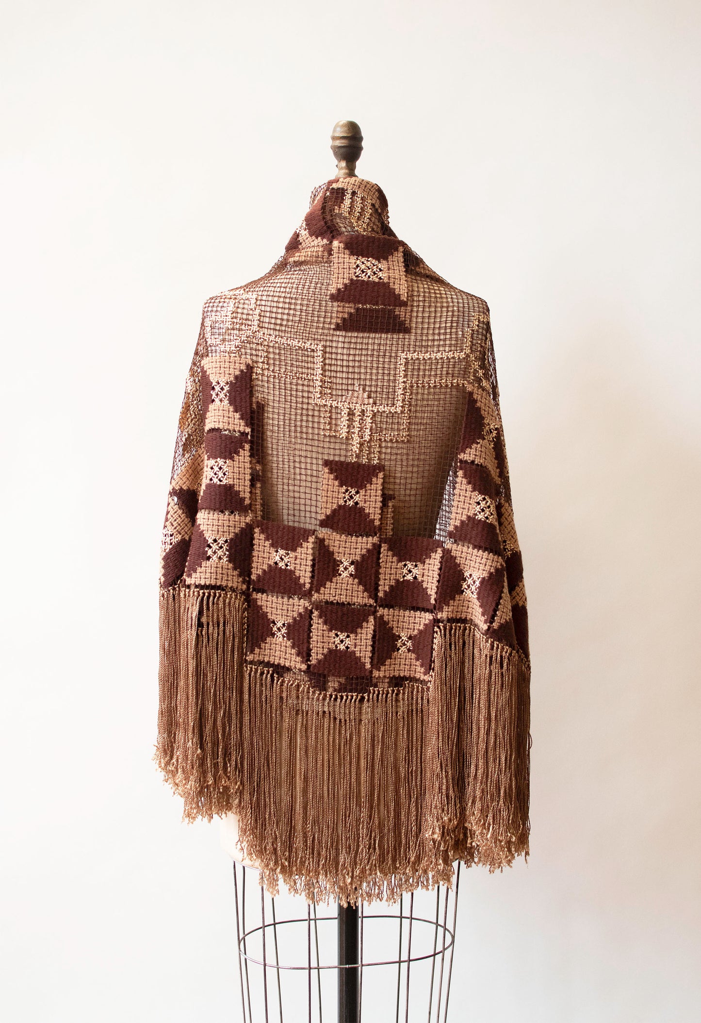 1920s Crochet Fringe Shawl