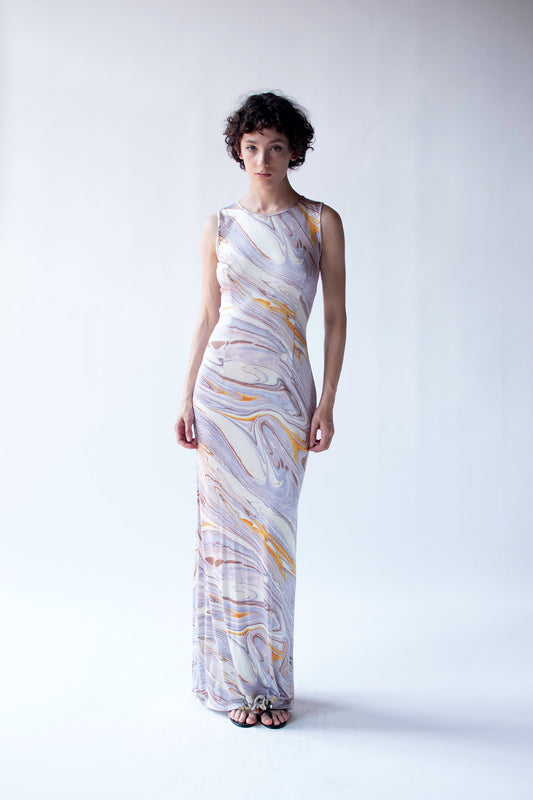 Marbled Print Dress | Plein Sud