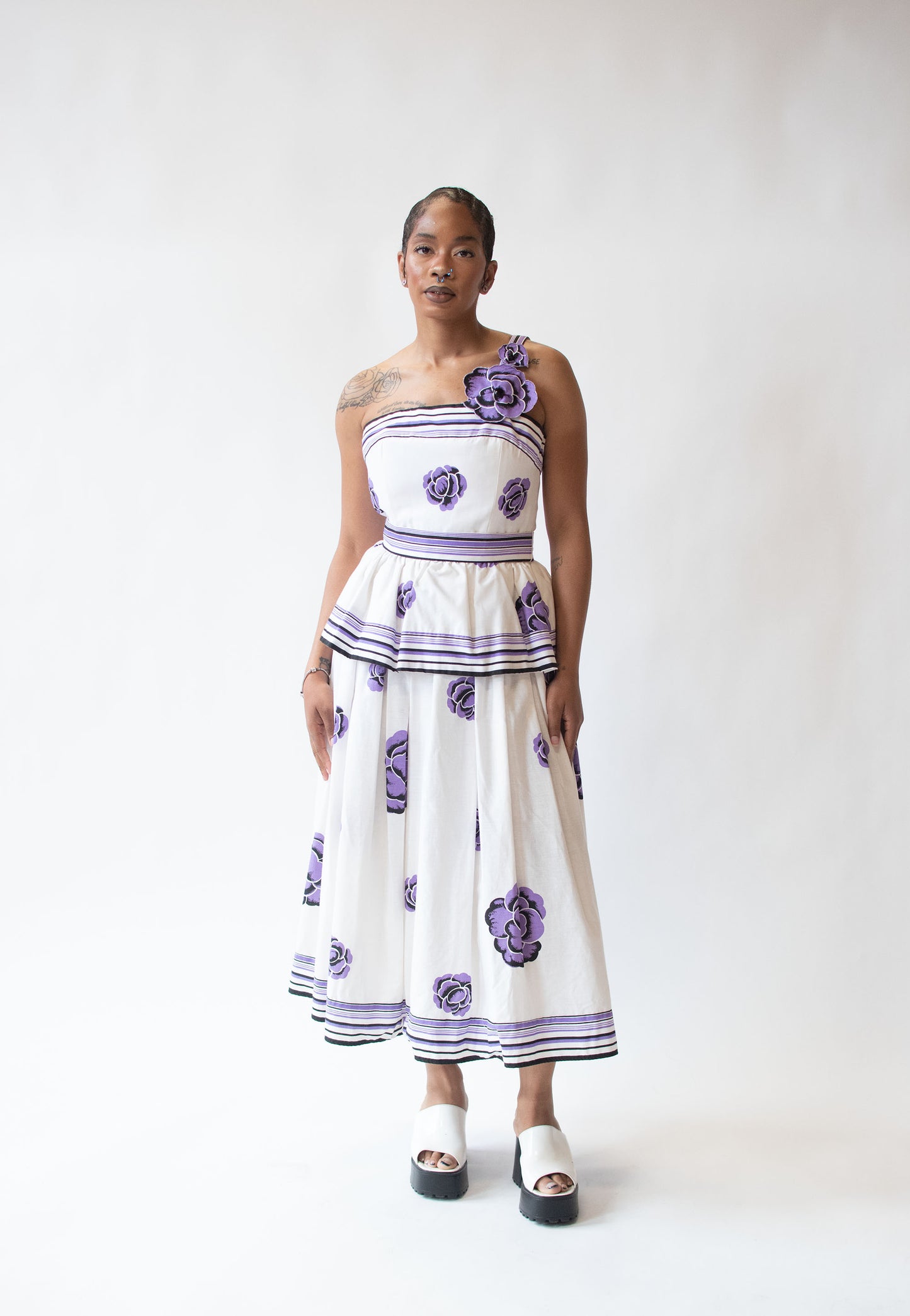 1980s Floral Print Dress | Victor Costa