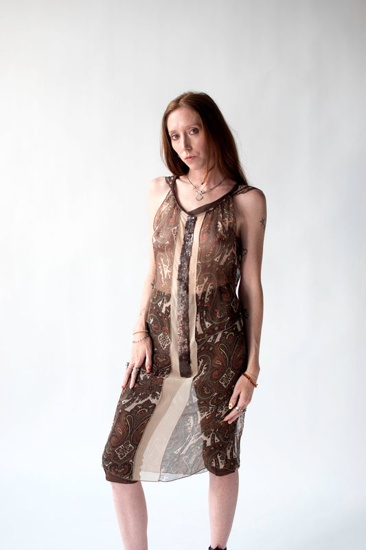 Paisley Chiffon Dress | Rozae Nichols