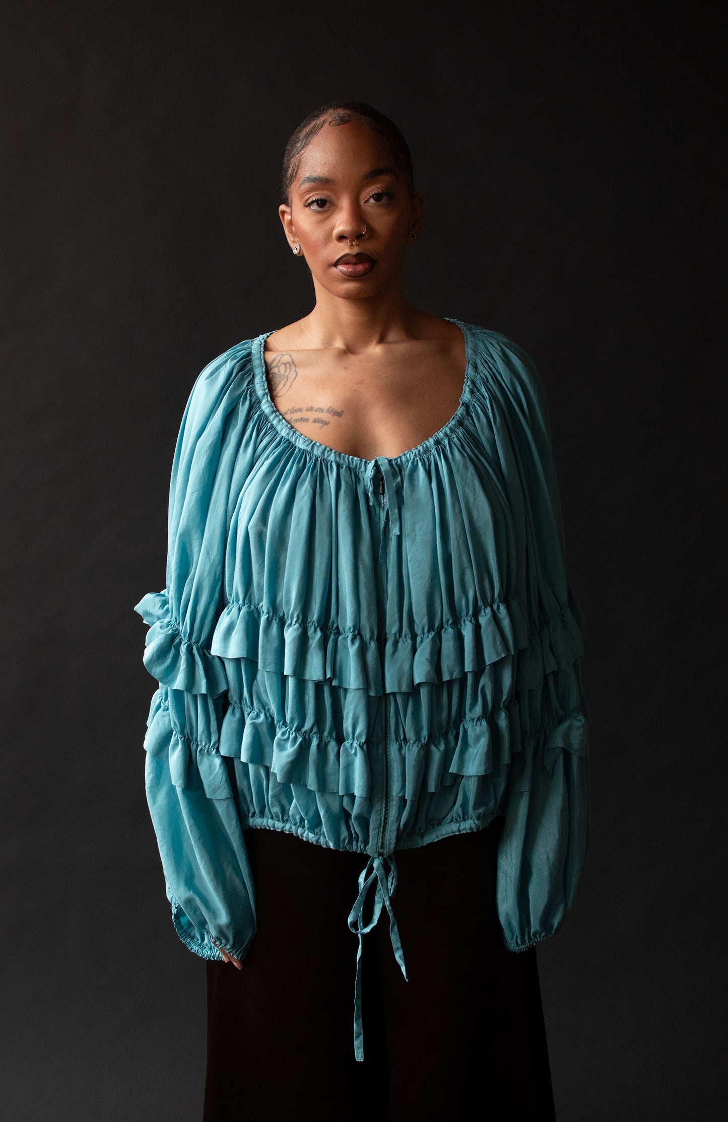 Ruffled Silk Jacket | Jean Paul Gaultier