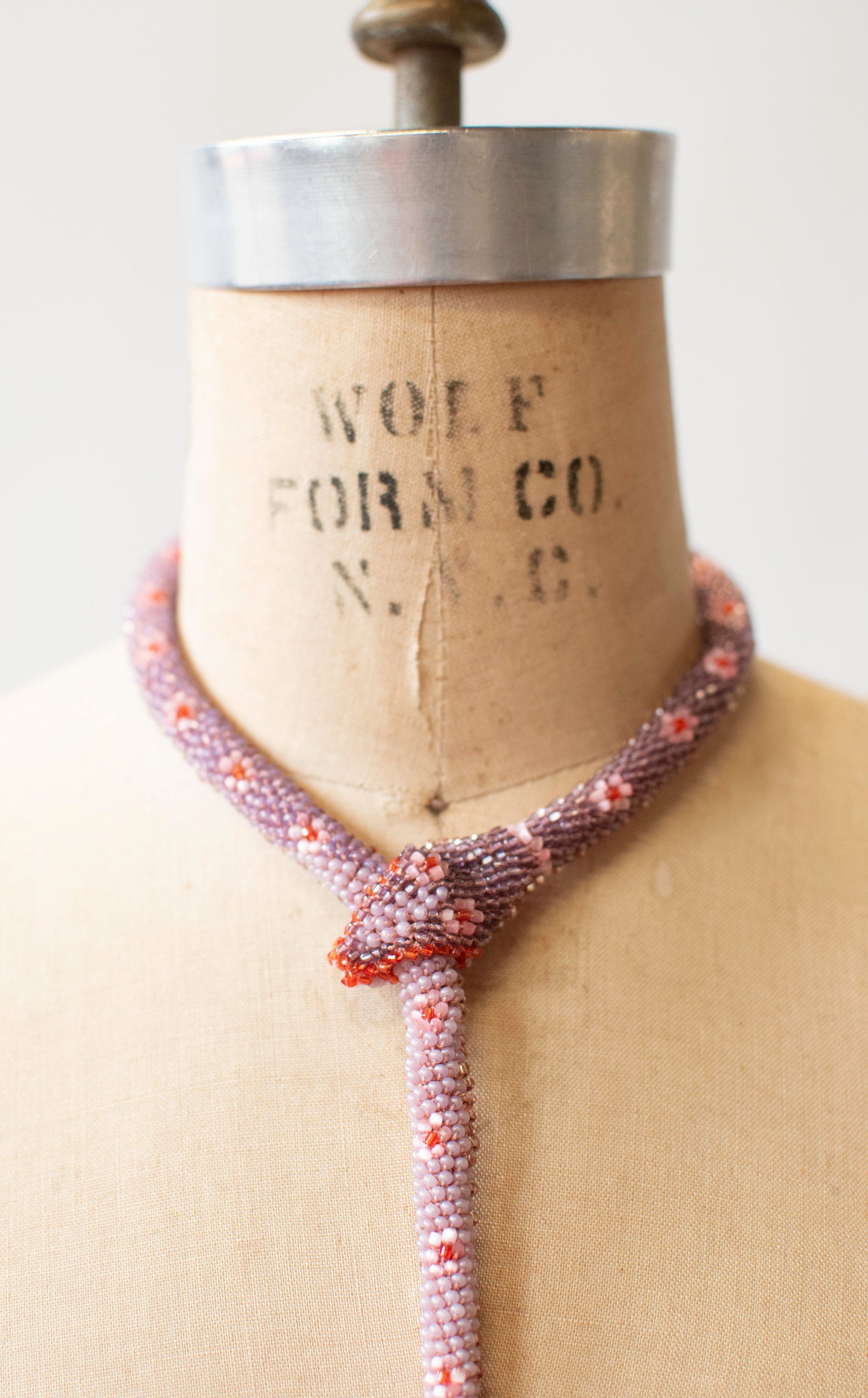 Bead Crochet Snake | Lavender Flower
