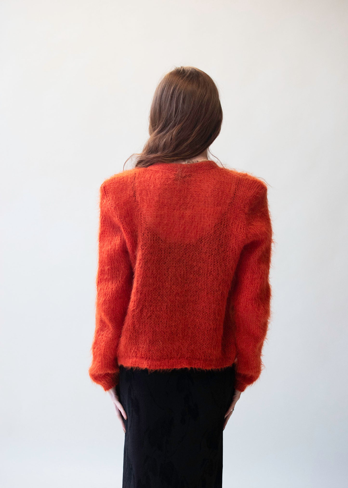 1960s Red Mohair Cardigan | Pandora Shagora