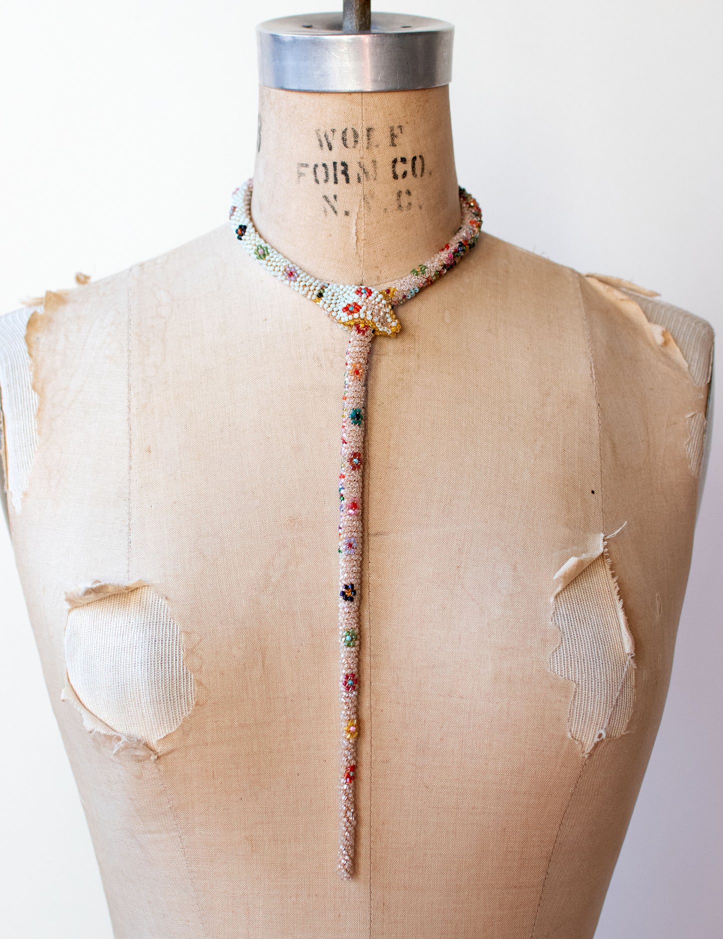 Bead Crochet Snake | Crystal Rainbow Flower