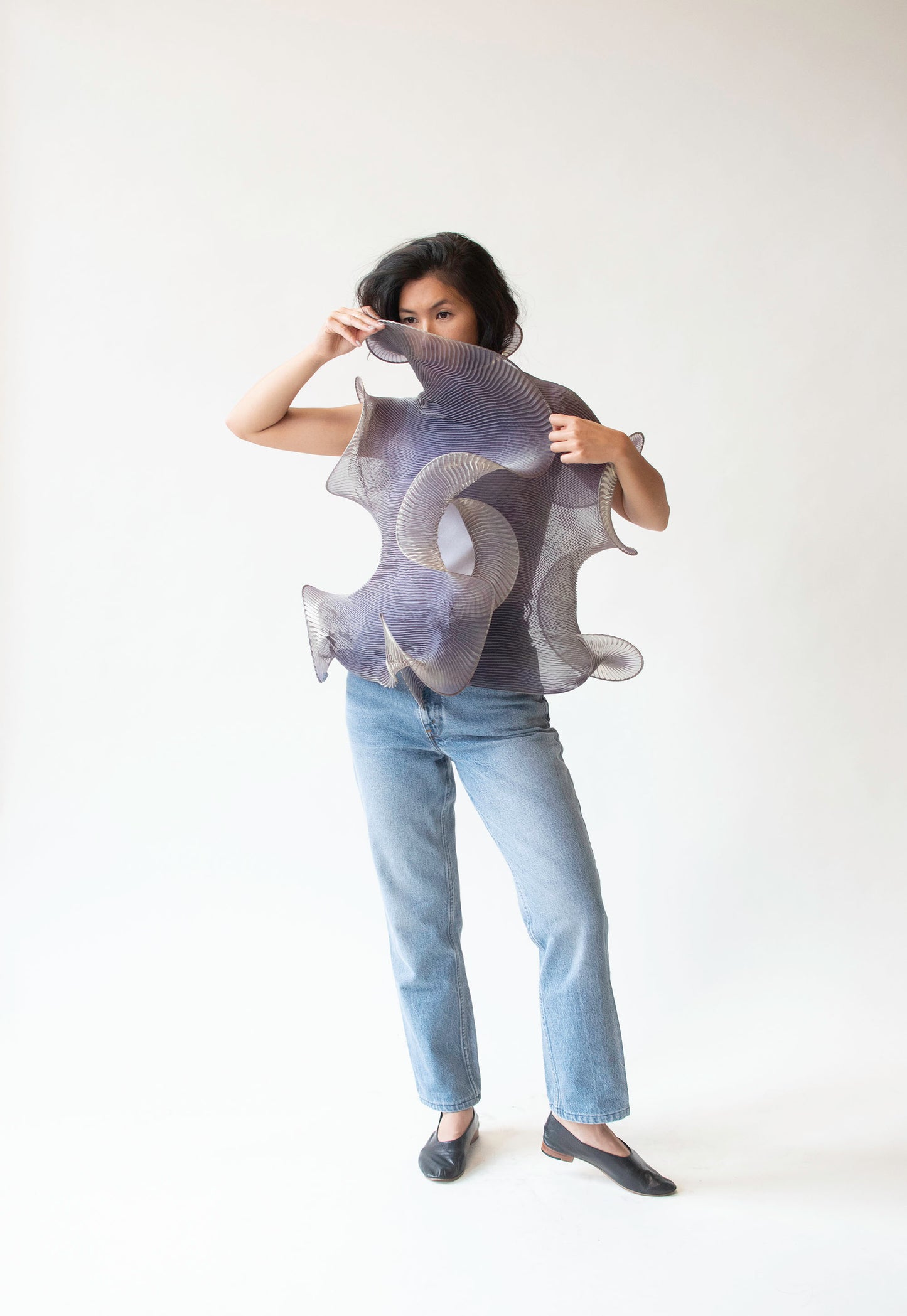 Iridescent Pleated Scarf | Jo Buckler
