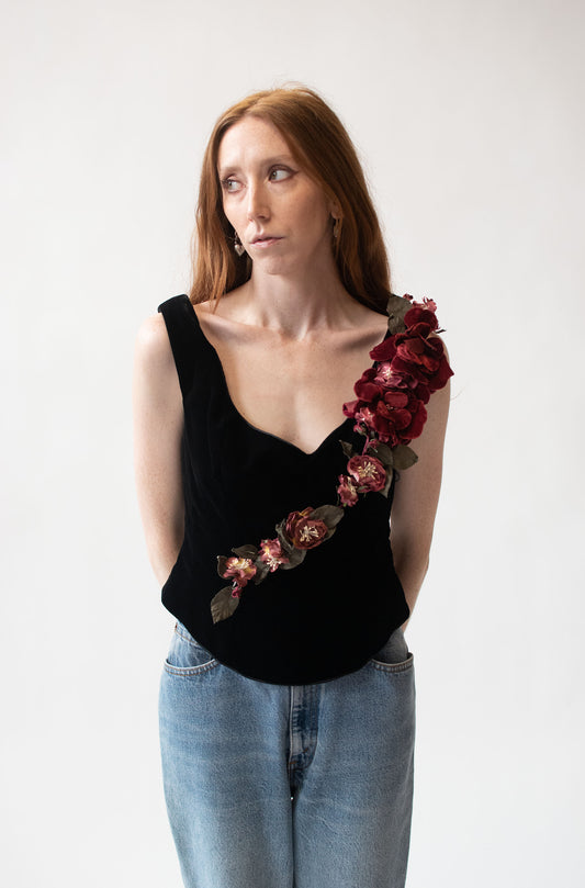 1990s Velvet Corset Top | Bellville Sassoon Lorcan Mullany