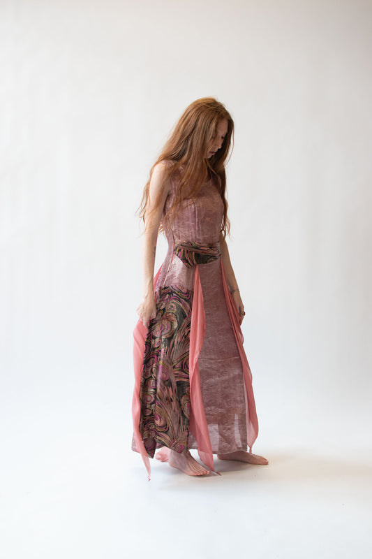 1920s Pink Lamé Dress