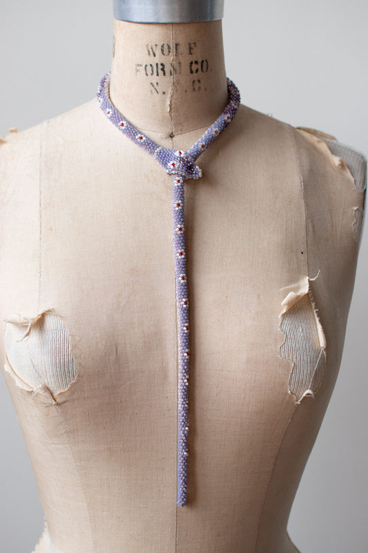 Bead Crochet Snake | Lavender Flower