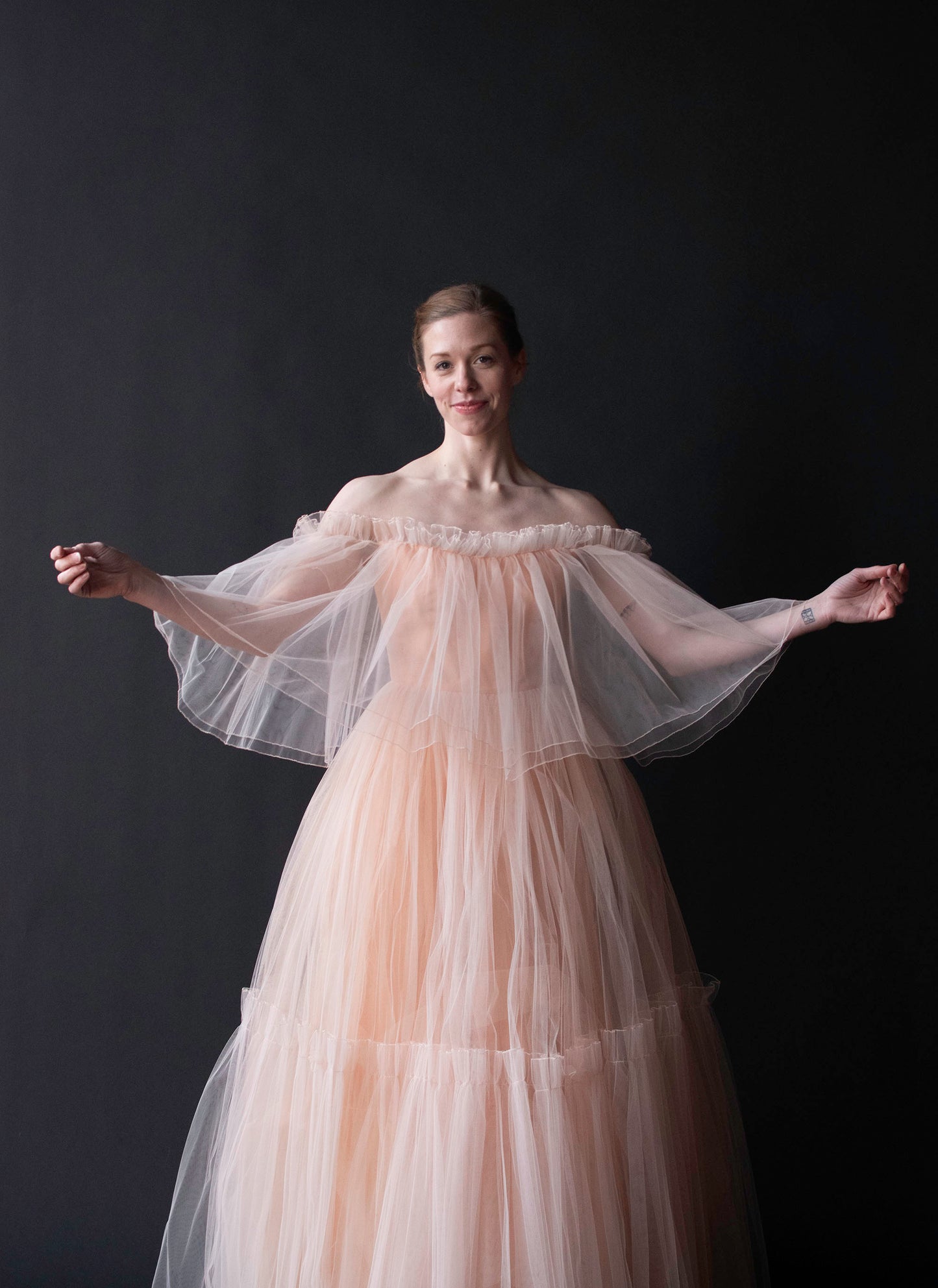 Peach Tulle Dress | Murray Arbeid